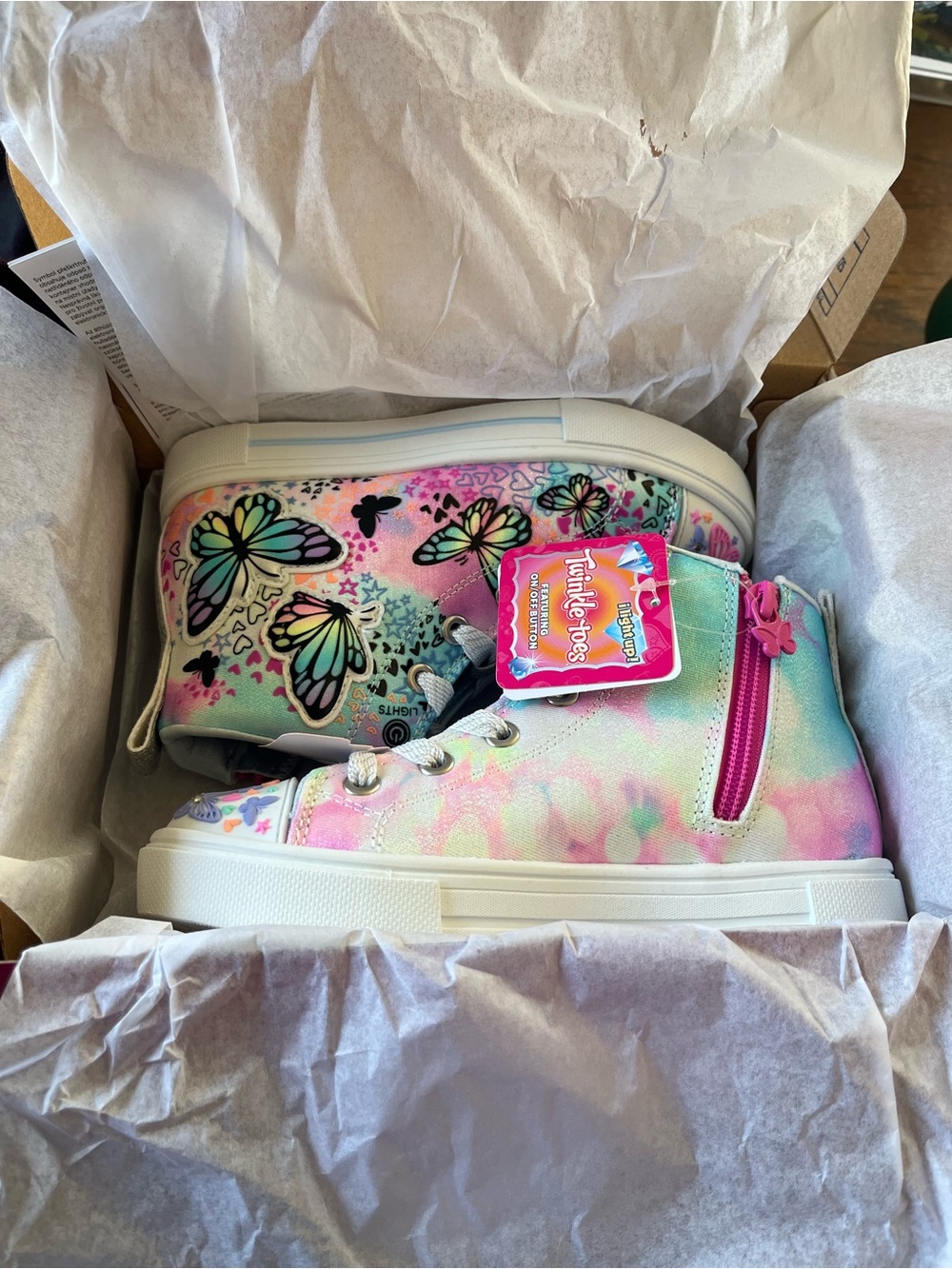 Skechers Kids Sz 13 Girls Light-up Twinkle Sparks “Flutter Daydream” Hightop NIB - Picture 8 of 10